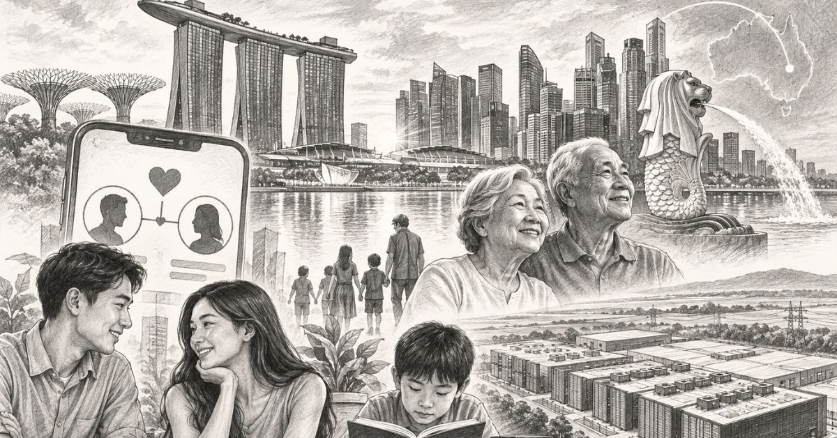Singapore Engineering Problems: Dating Algorithms, Fertility, Reading and AI Infrastructure